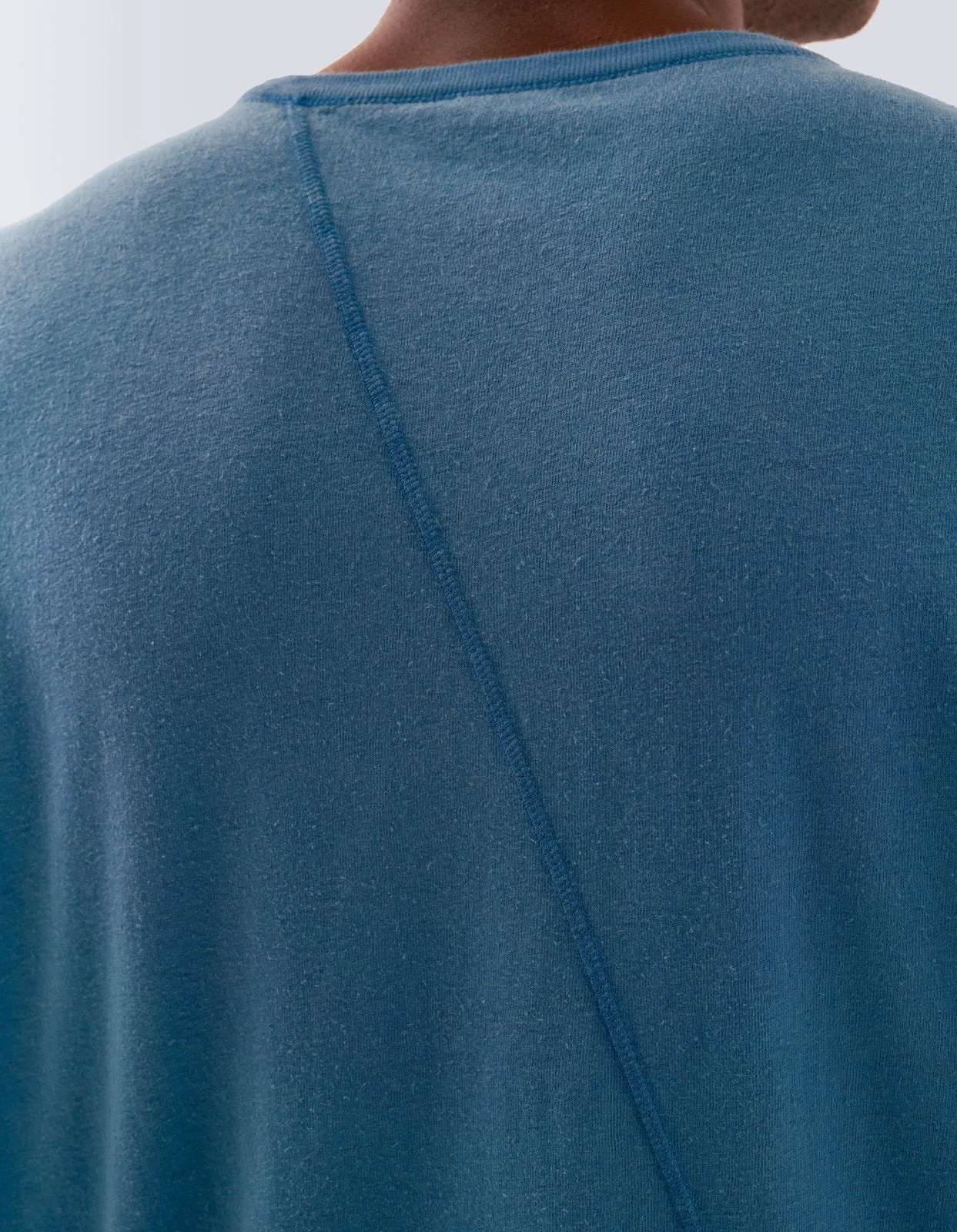 Maharishi 5000 Kesagiri Hemp Oversized T-Shirt Subdued Blue 4 Maharishi 5000 Kesagiri Hemp Oversized T-Shirt Subdued Blue - Image 4