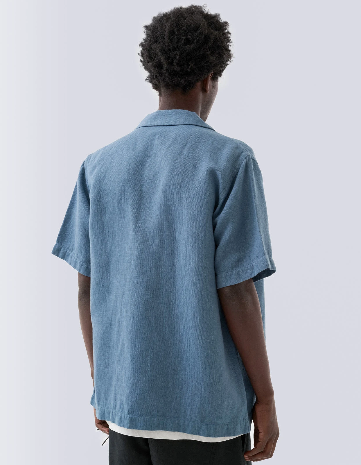 Maharishi 5005 Hemp Camp Collar Shirt Subdued Blue 3 Maharishi 5005 Hemp Camp Collar Shirt Subdued Blue - Image 3
