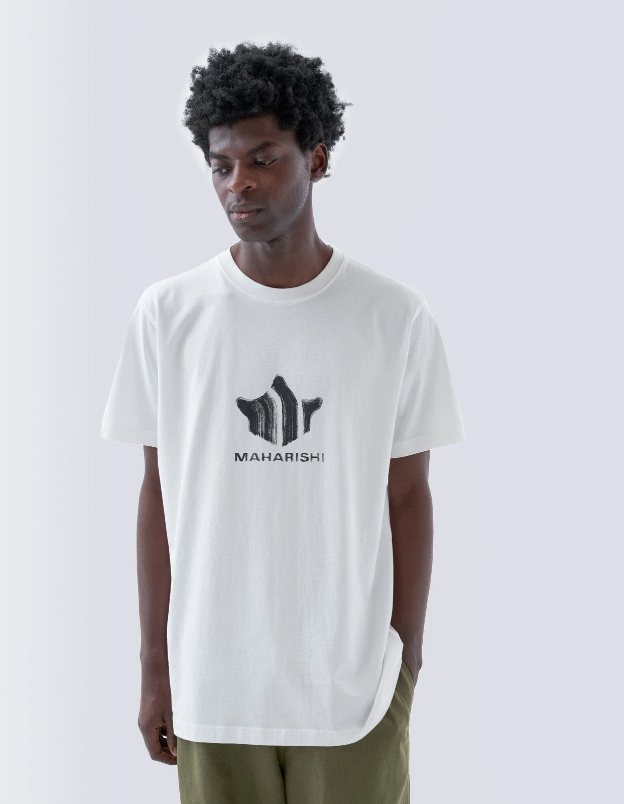 Maharishi 1259 Brushstroke Temple T-Shirt White 2 Maharishi 1259 Brushstroke Temple T-Shirt White - Image 2