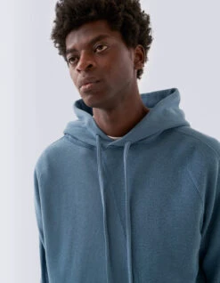 Maharishi 5002 Kesagiri Hemp Hooded Sweat Subdued Blue -Maharishi Shop 071223 0286