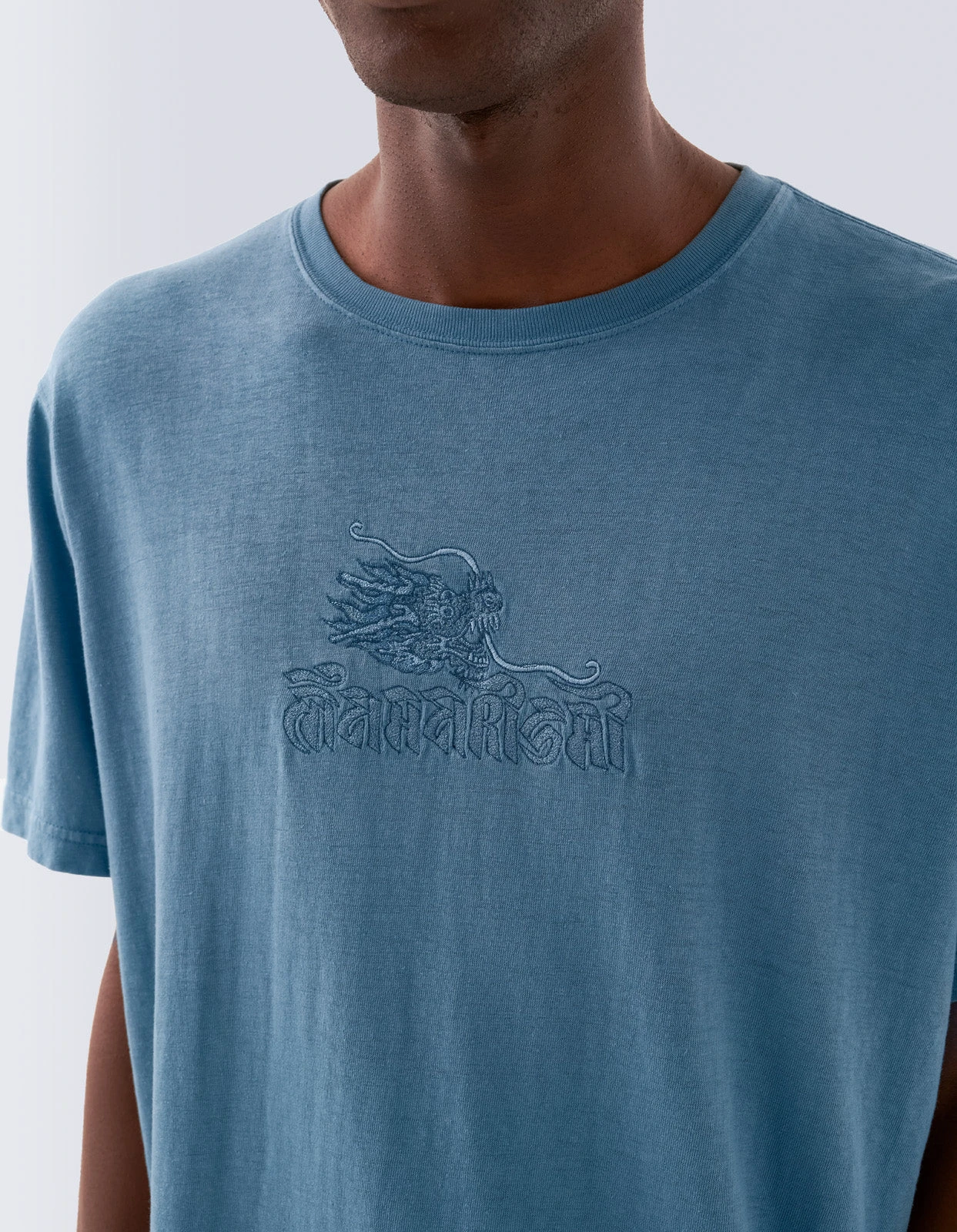 Maharishi 5019 30th Anniversary Dragon T-Shirt Subdued Blue 3 Maharishi 5019 30th Anniversary Dragon T-Shirt Subdued Blue - Image 3