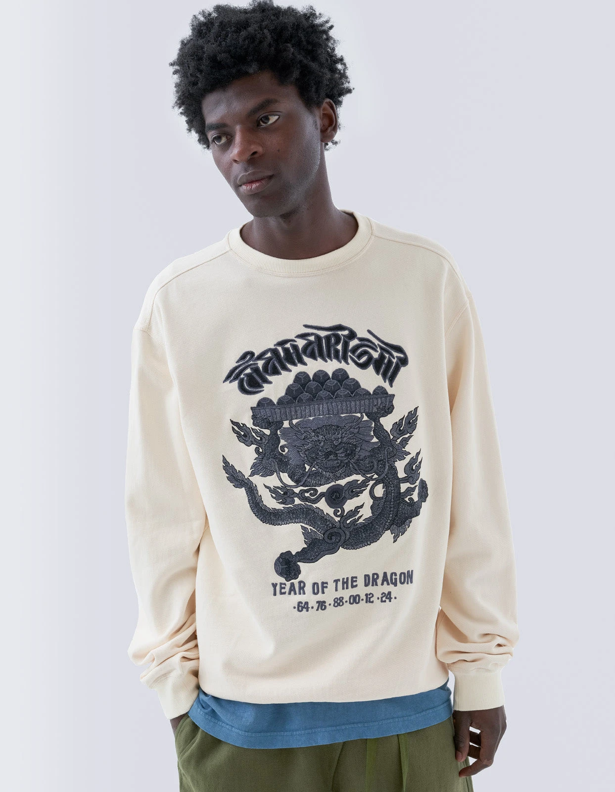 Maharishi 5015 Abundance Dragon Crew Sweat Ecru 2 Maharishi 5015 Abundance Dragon Crew Sweat Ecru - Image 2