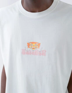 Maharishi 1261 Abundance Dragon Circle T-Shirt White -Maharishi Shop 071223 0390