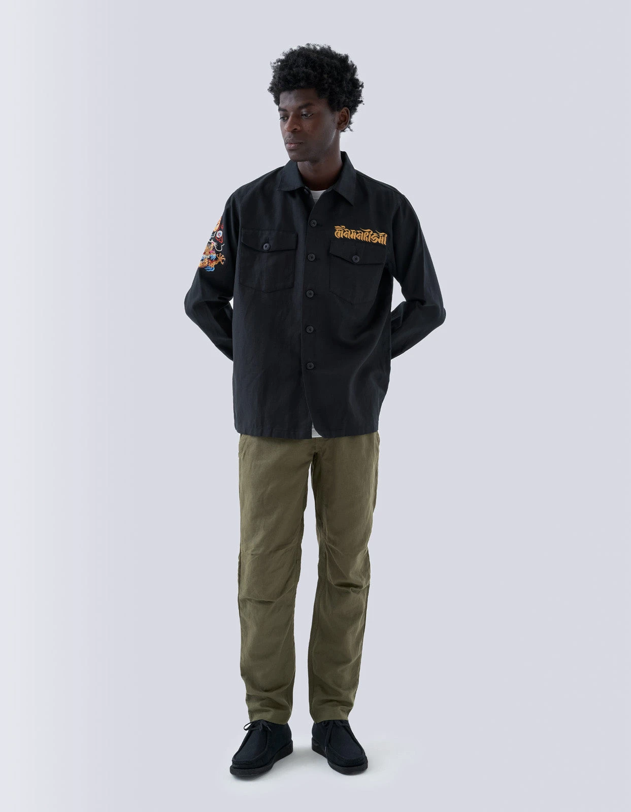 Maharishi 5022 Lunar Dragon Utility Shirt Black 3 Maharishi 5022 Lunar Dragon Utility Shirt Black - Image 3