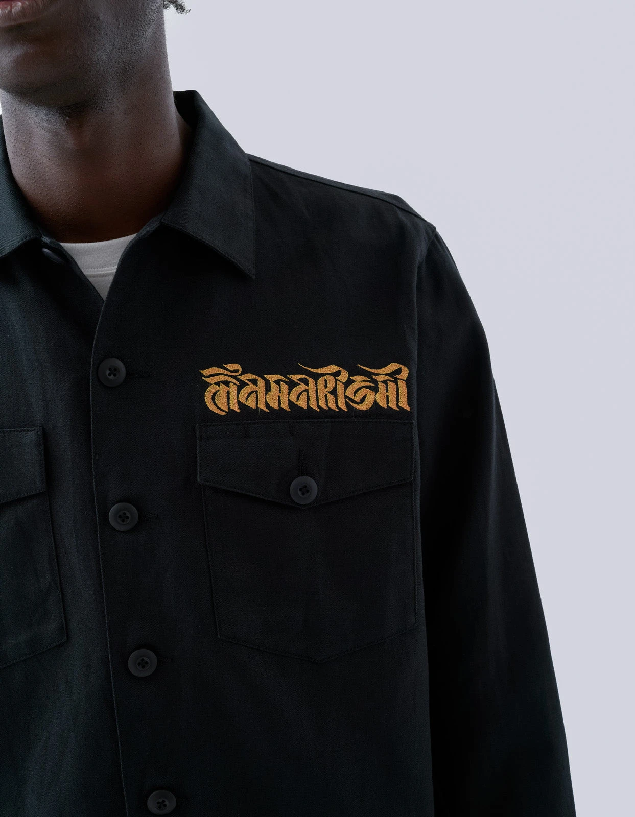 Maharishi 5022 Lunar Dragon Utility Shirt Black 5 Maharishi 5022 Lunar Dragon Utility Shirt Black - Image 5