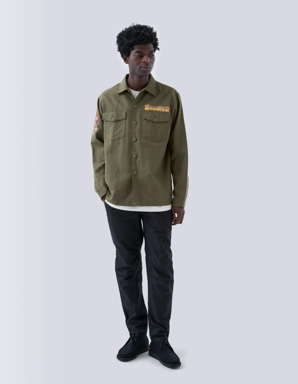 Maharishi 5022 Lunar Dragon Utility Shirt Olive OG-107F 2 Maharishi 5022 Lunar Dragon Utility Shirt Olive OG-107F - Image 2