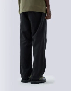 Maharishi 5006 Hemp Asym Loose Track Pants Black -Maharishi Shop 071223 0509