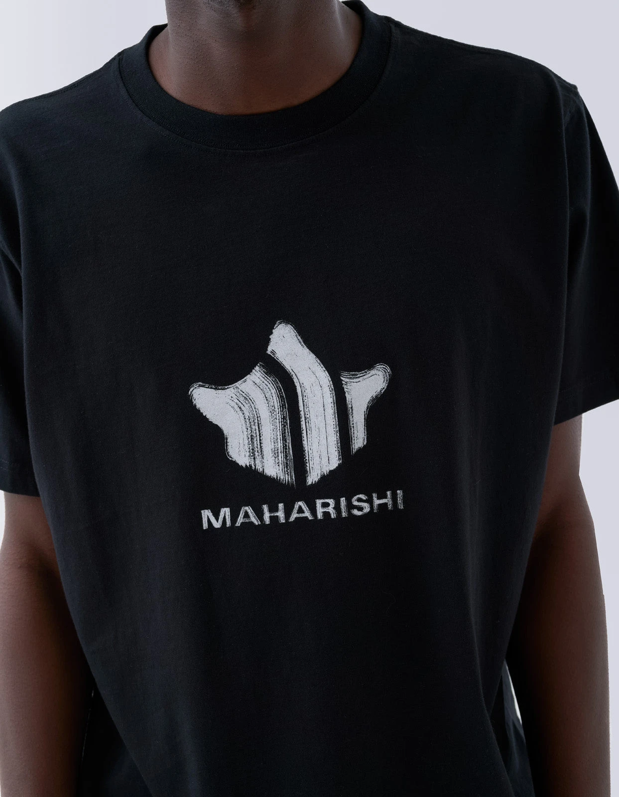 Maharishi 1259 Brushstroke Temple T-Shirt Black 3 Maharishi 1259 Brushstroke Temple T-Shirt Black - Image 3