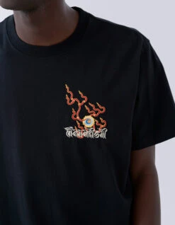 Maharishi 1254 Flaming Pearl T-Shirt Black -Maharishi Shop 071223 0534 2