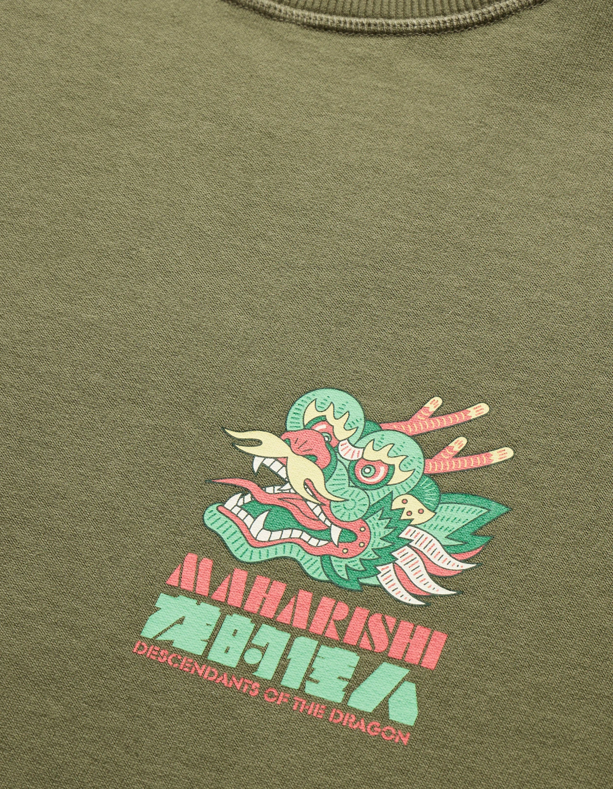 Maharishi 1252 Year Of The Dragon Crew Sweat · Guest Artist: Allister Lee Olive 4 Maharishi 1252 Year Of The Dragon Crew Sweat · Guest Artist: Allister Lee Olive - Image 4