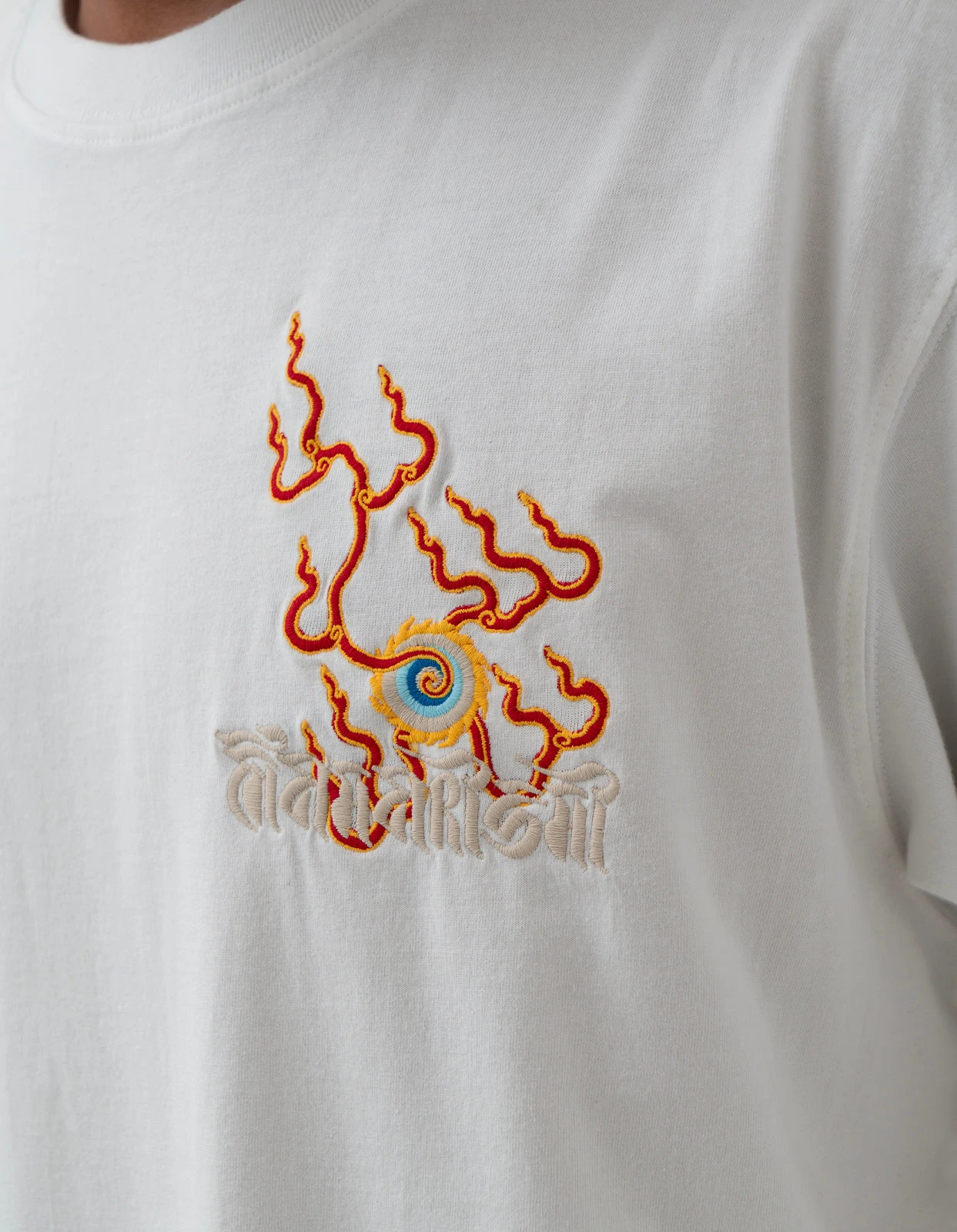 Maharishi 1254 Flaming Pearl T-Shirt White 4 Maharishi 1254 Flaming Pearl T-Shirt White - Image 4
