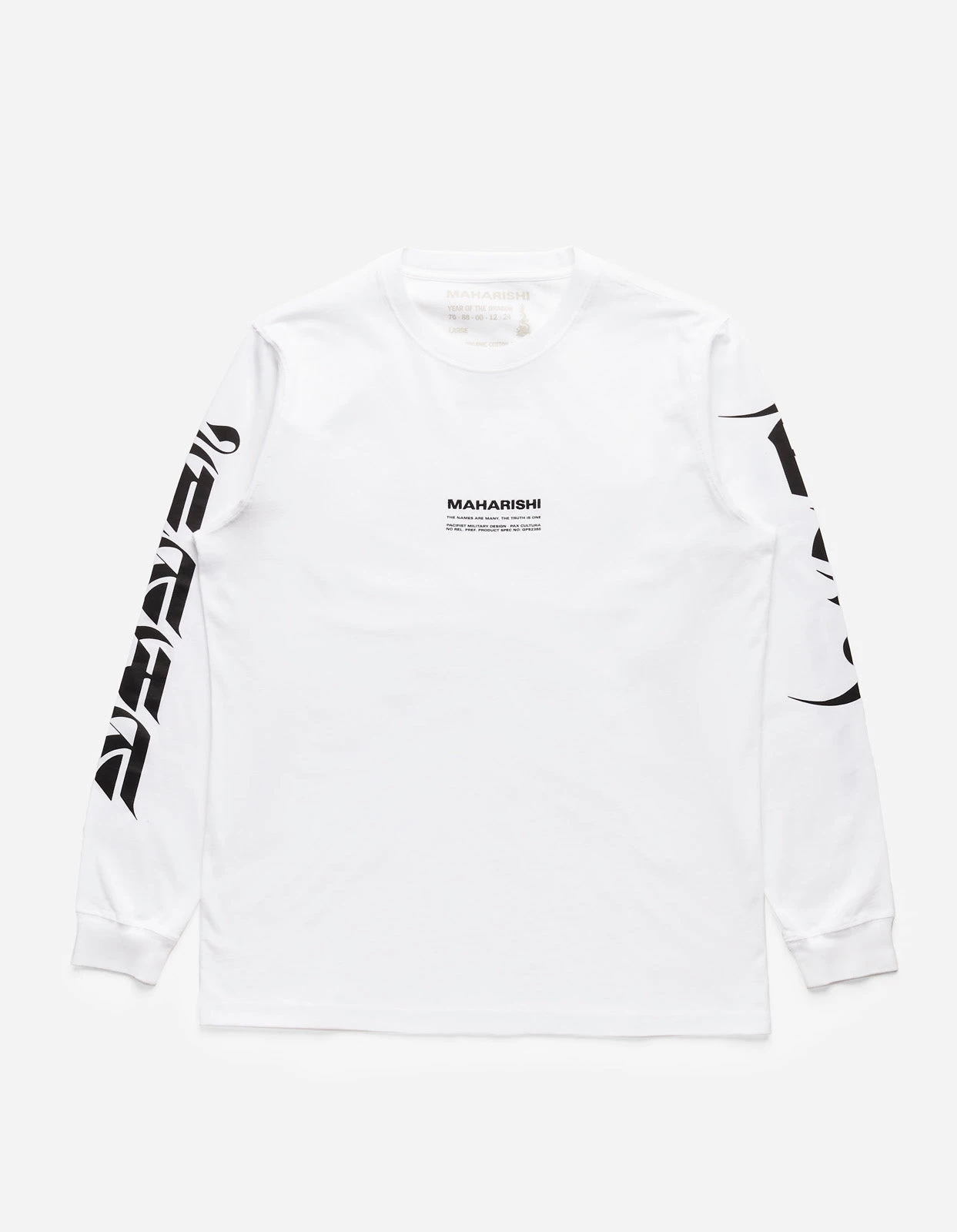 Maharishi 1255 Tibetan Sanskrit LS T-Shirt White 1 Maharishi 1255 Tibetan Sanskrit LS T-Shirt White