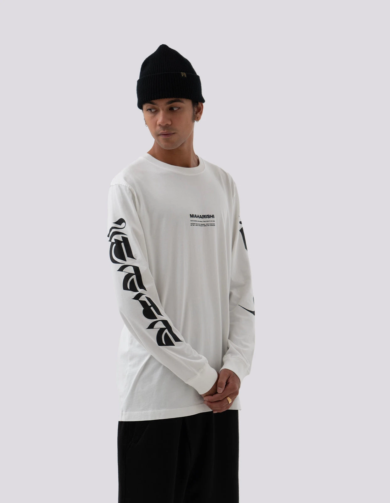 Maharishi 1255 Tibetan Sanskrit LS T-Shirt White 2 Maharishi 1255 Tibetan Sanskrit LS T-Shirt White - Image 2