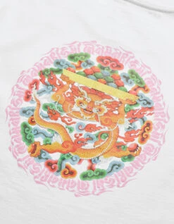 Maharishi 1261 Abundance Dragon Circle T-Shirt White -Maharishi Shop 1261 white 30