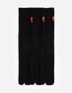Maharishi 1263 Micro Dragon Tabi Sock 3 Pack Black/Black/Black -Maharishi Shop 1263 black 30