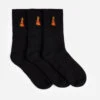 Maharishi 1264 Micro Dragon Sport Sock 3 Pack Black/Black/Black
