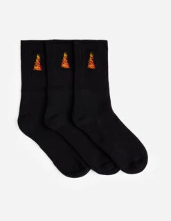 Maharishi 1264 Micro Dragon Sport Sock 3 Pack Black/Black/Black