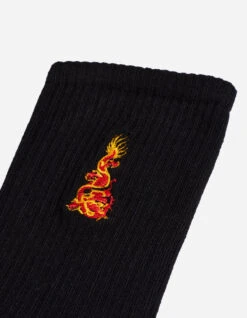 Maharishi 1264 Micro Dragon Sport Sock 3 Pack Black/Black/Black -Maharishi Shop 1264 black 40