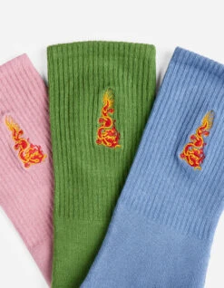 Maharishi 1263 Micro Dragon Tabi Sock 3 Pack Subdued Blue/Bamboo Green/Flag Pink -Maharishi Shop 1264 subduedbluebamboogreenflagpink Mailer 353b73d7 62d6 4ba9 b803 e5bd89521f91