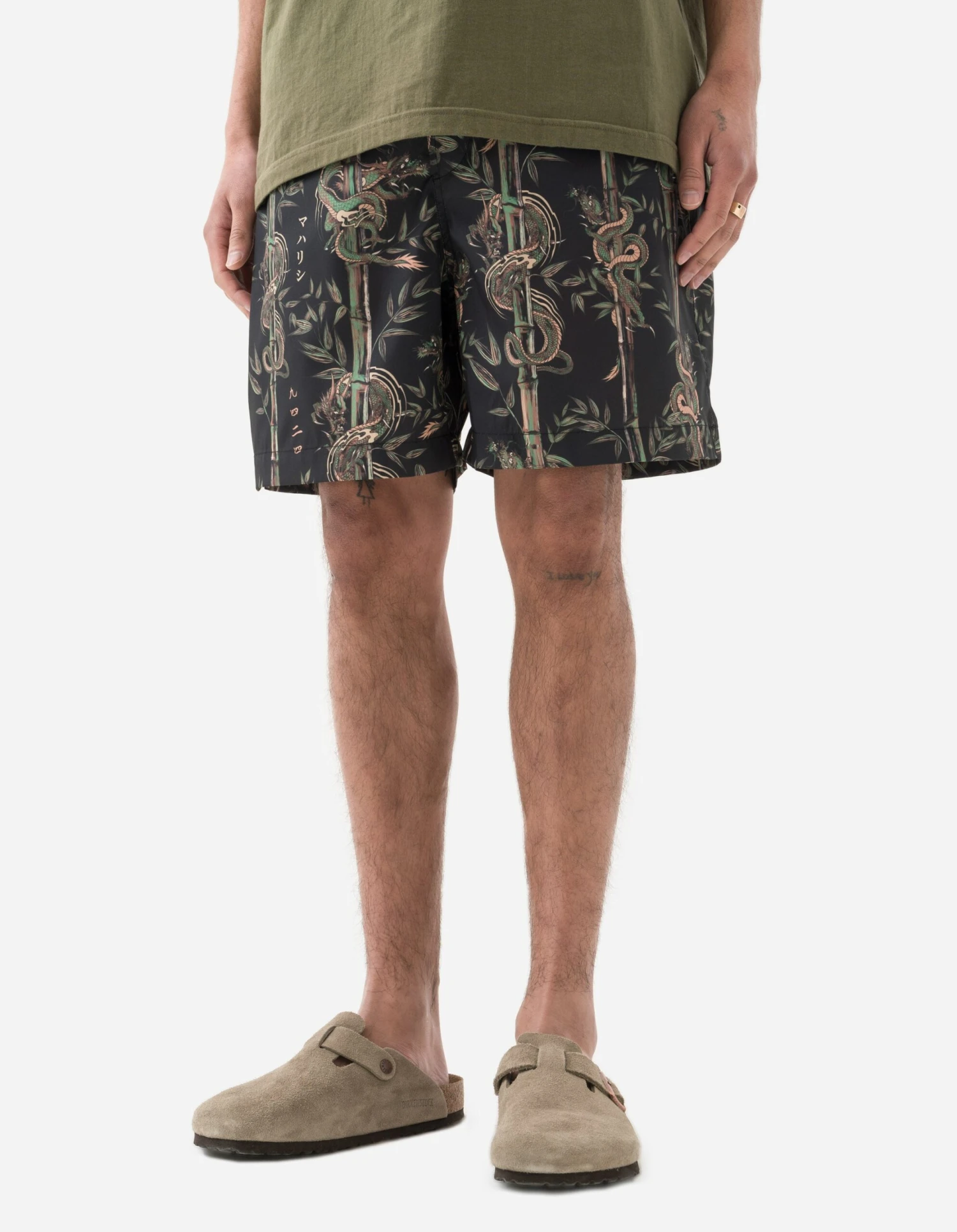 Maharishi 1272 Dragon Bamboo Swim Shorts Black 2 Maharishi 1272 Dragon Bamboo Swim Shorts Black - Image 2