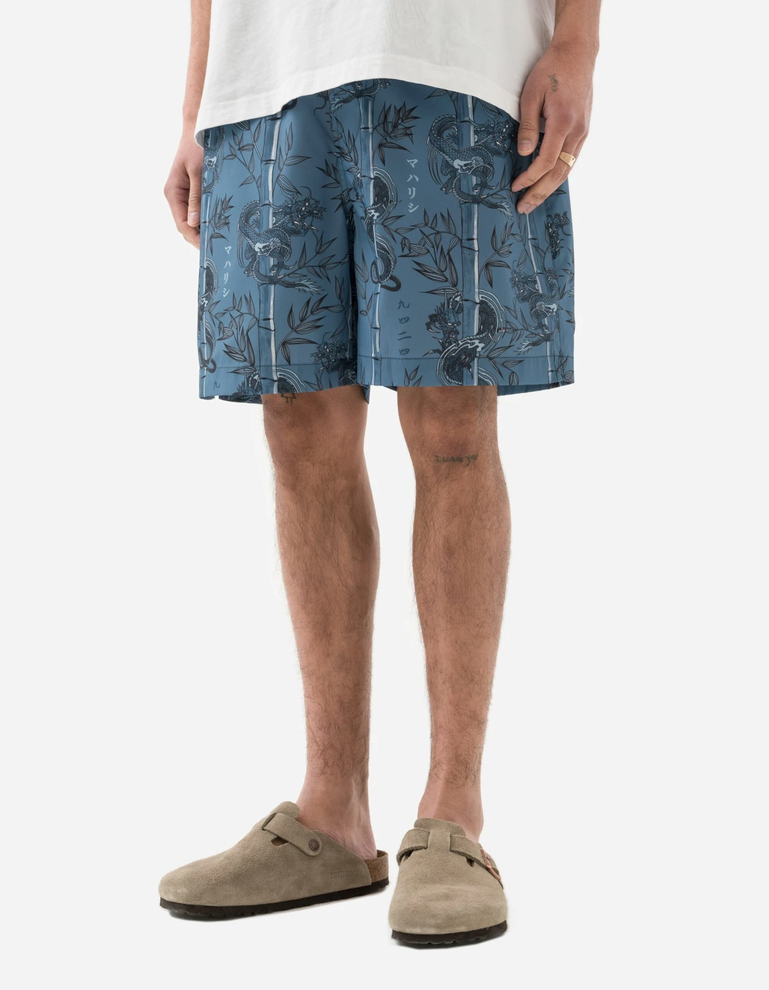 Maharishi 1272 Dragon Bamboo Swim Shorts Subdued Blue 2 Maharishi 1272 Dragon Bamboo Swim Shorts Subdued Blue - Image 2