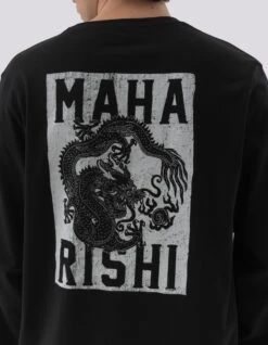 Maharishi 1277 Woodblock Dragon L/S T-Shirt Black 11 Maharishi 1277 Woodblock Dragon L/S T-Shirt Black -Maharishi Shop 1277 black 80