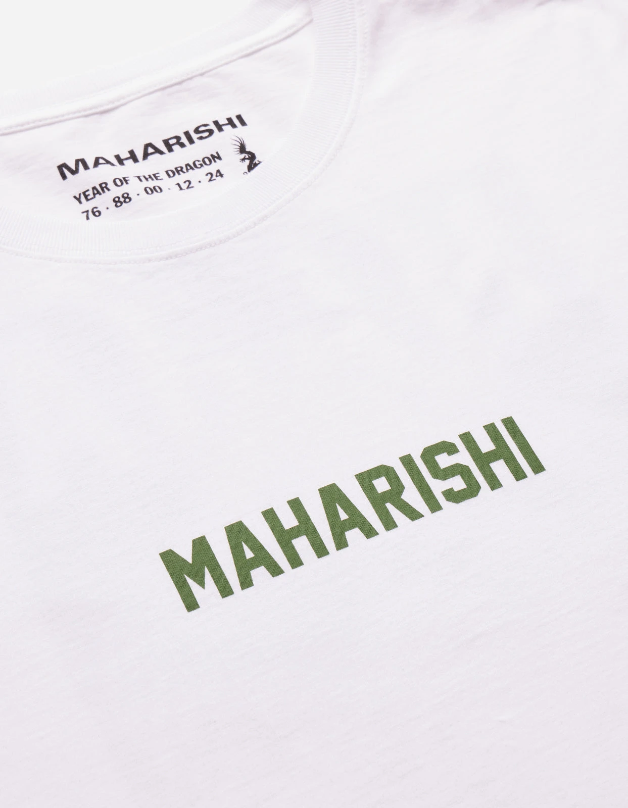 Maharishi 1277 Woodblock Dragon L/S T-Shirt White 7 Maharishi 1277 Woodblock Dragon L/S T-Shirt White - Image 7
