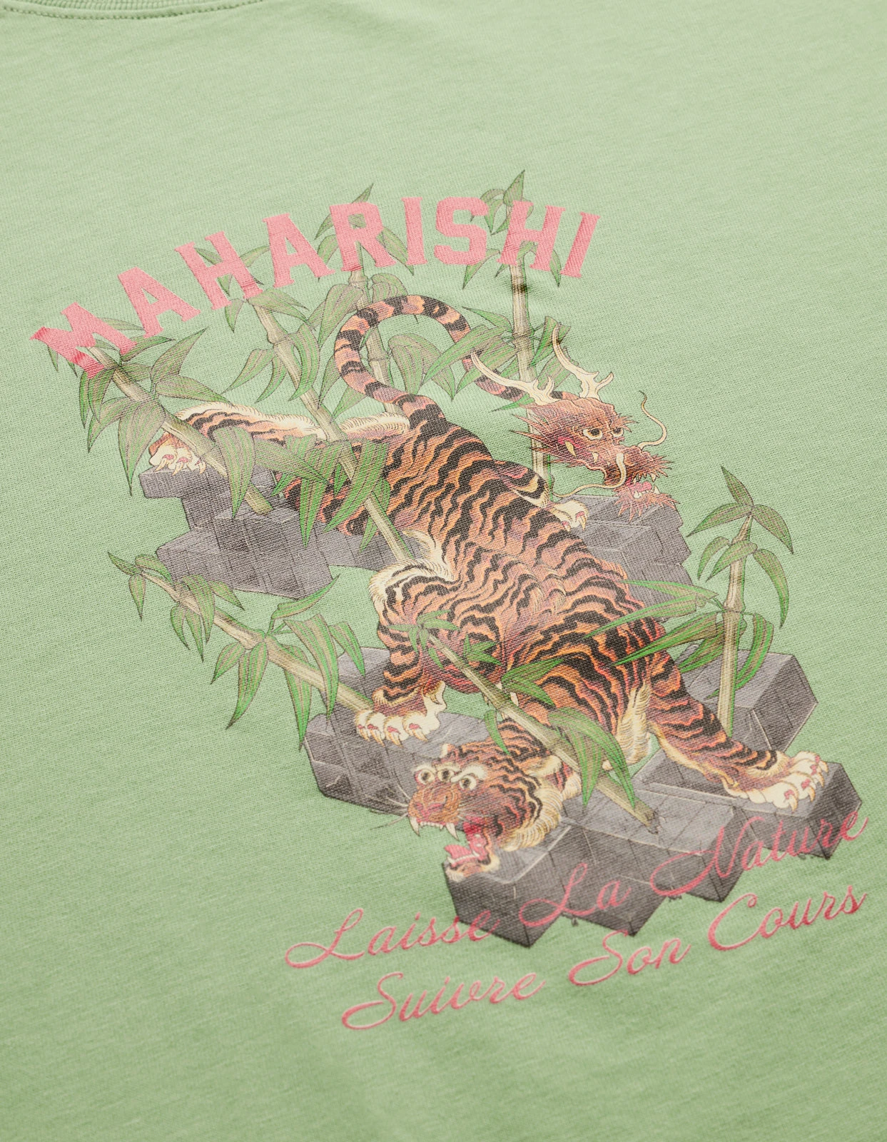 Maharishi 1280 Take Tora T-Shirt Bamboo Green 4 Maharishi 1280 Take Tora T-Shirt Bamboo Green - Image 4