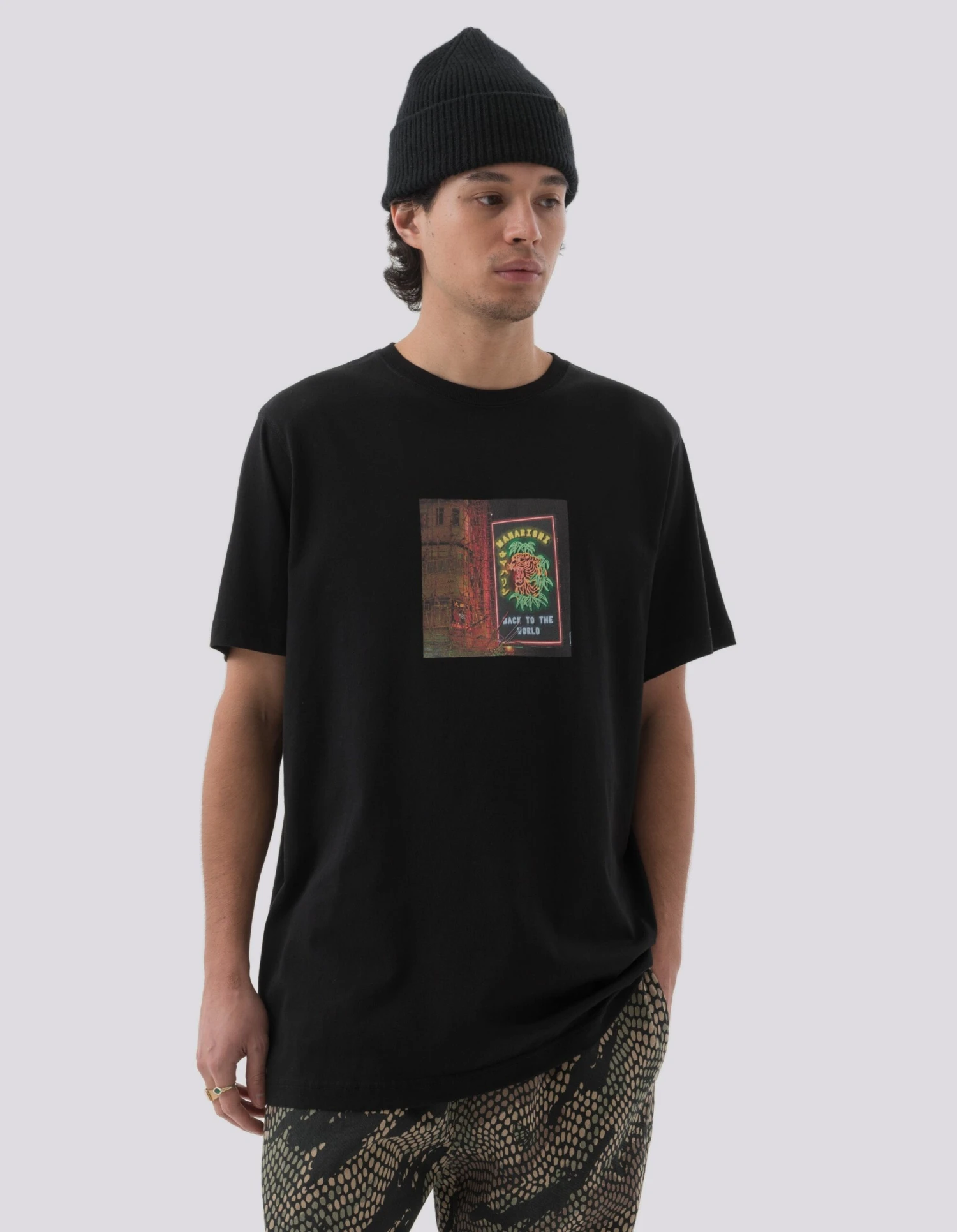 Maharishi 1281 Neon Tiger T-Shirt Black 2 Maharishi 1281 Neon Tiger T-Shirt Black - Image 2