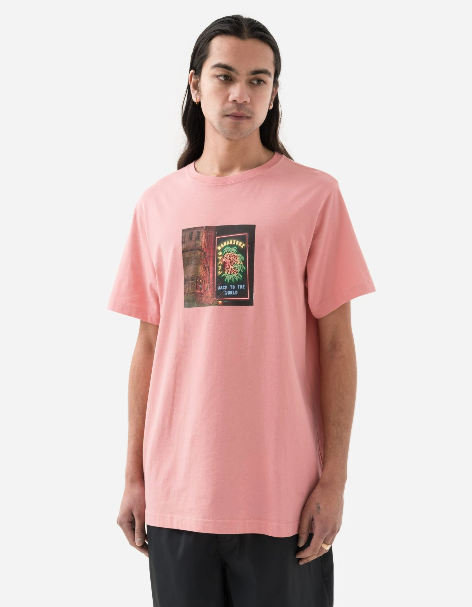 Maharishi 1281 Neon Tiger T-Shirt Flag Pink 2 Maharishi 1281 Neon Tiger T-Shirt Flag Pink - Image 2