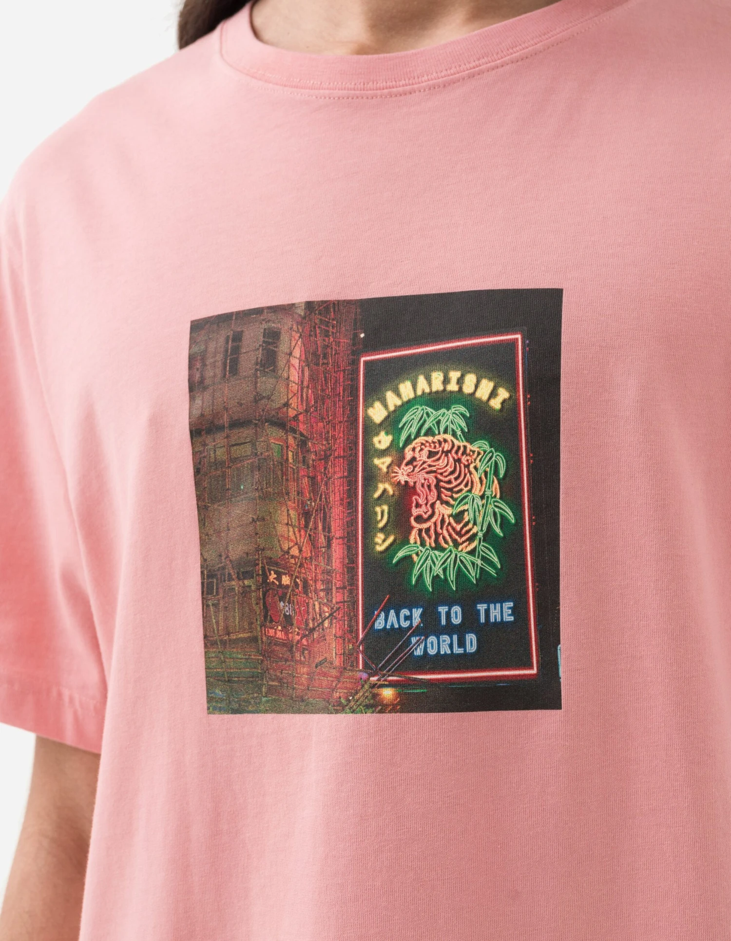 Maharishi 1281 Neon Tiger T-Shirt Flag Pink 3 Maharishi 1281 Neon Tiger T-Shirt Flag Pink - Image 3