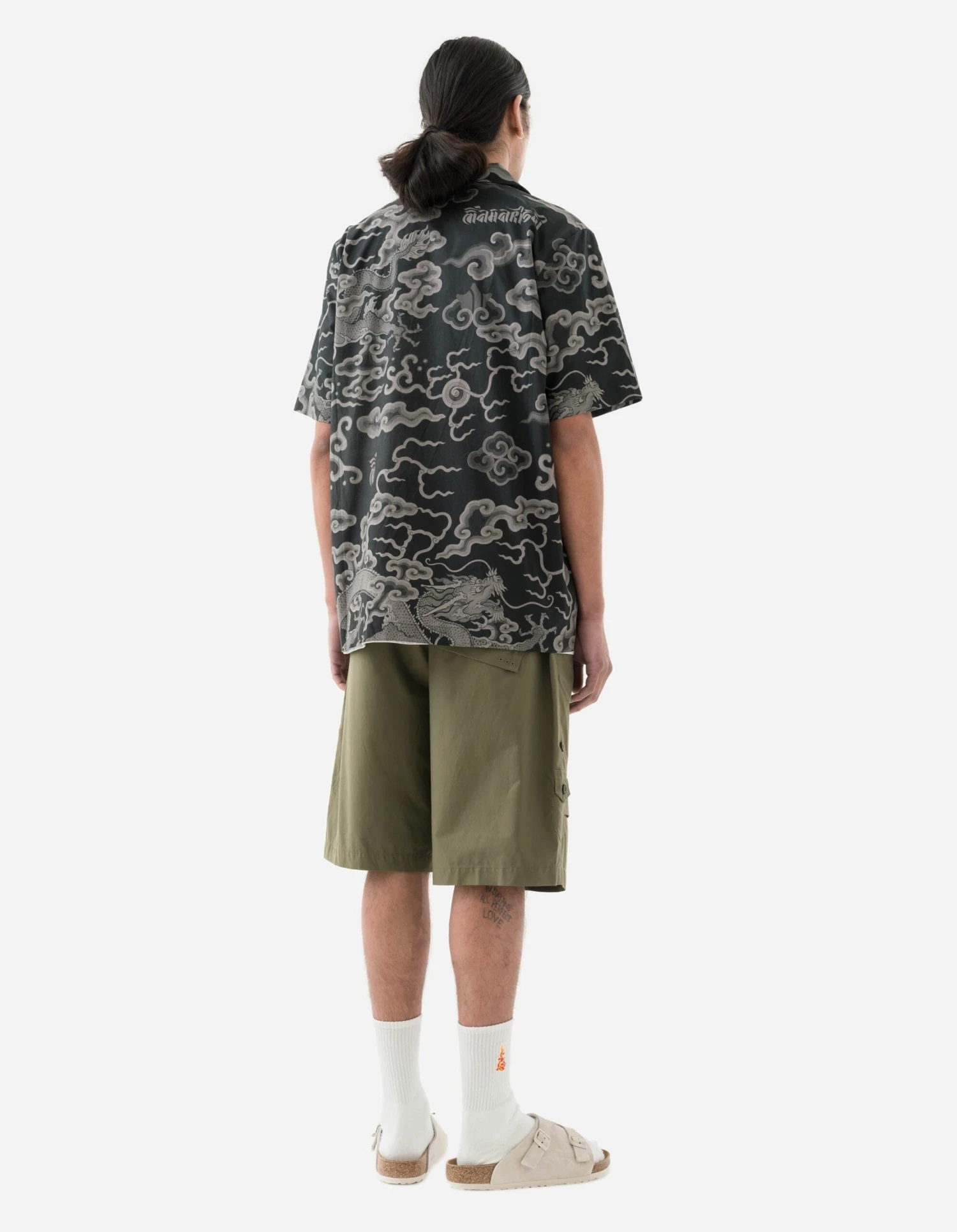Maharishi 1282 Cloud Dragon Camp Collar Shirt Black 4 Maharishi 1282 Cloud Dragon Camp Collar Shirt Black - Image 4