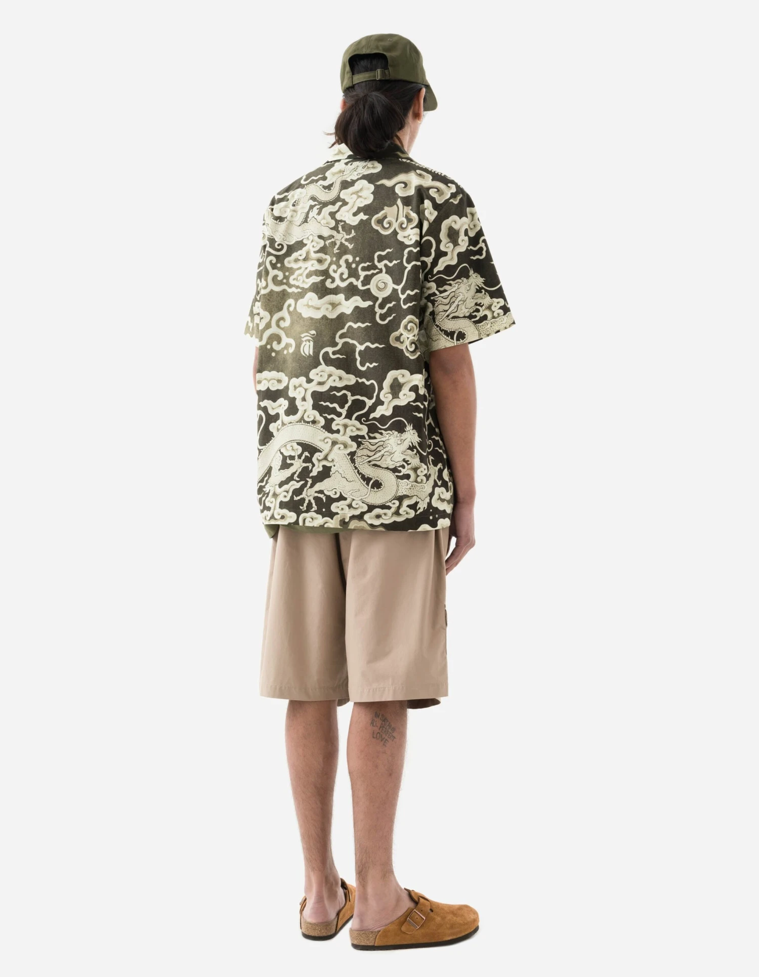 Maharishi 1282 Cloud Dragon Camp Collar Shirt Olive 4 Maharishi 1282 Cloud Dragon Camp Collar Shirt Olive - Image 4