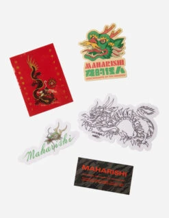 Maharishi 1294 Lunar Year Of The Dragon Sticker Pack Multi