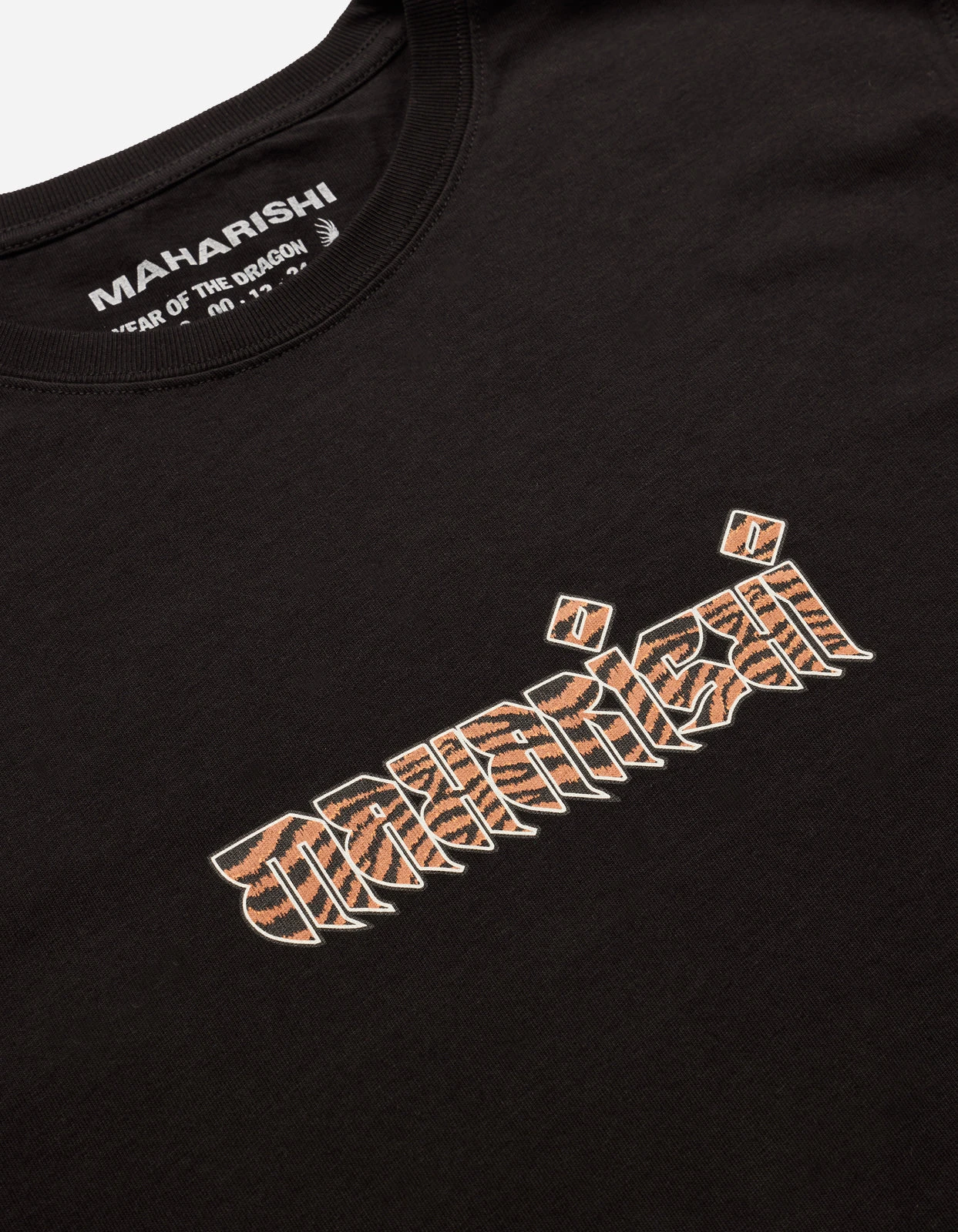 Maharishi 1296 Tiger Fur Calligraphy T-Shirt Black 2 Maharishi 1296 Tiger Fur Calligraphy T-Shirt Black - Image 2