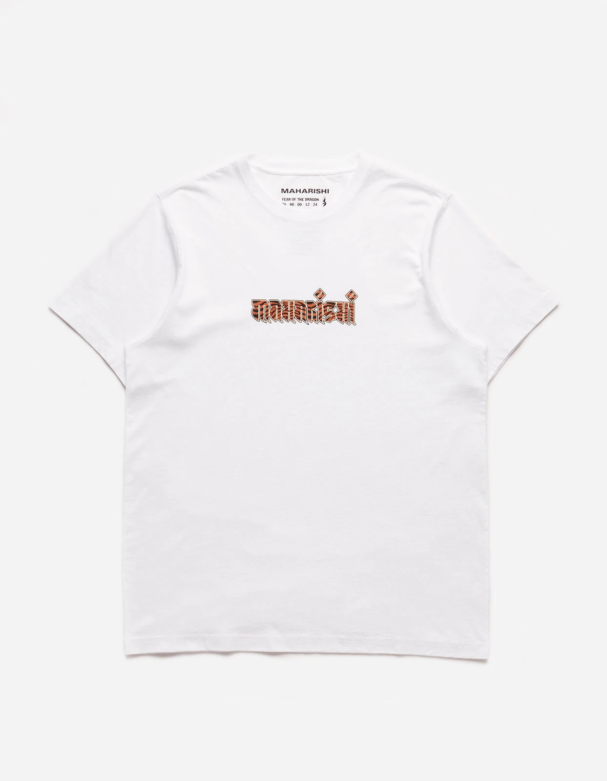 Maharishi 1296 Tiger Fur Calligraphy T-Shirt White 1 Maharishi 1296 Tiger Fur Calligraphy T-Shirt White