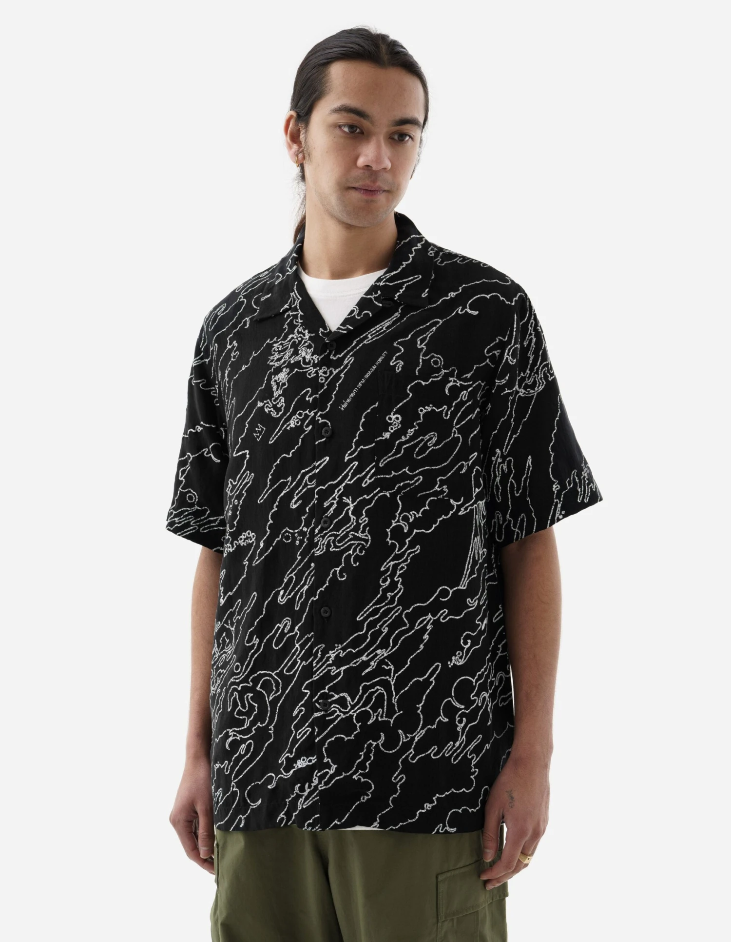 Maharishi 1312 Maha Basquiat Camo Shirt Black 2 Maharishi 1312 Maha Basquiat Camo Shirt Black - Image 2
