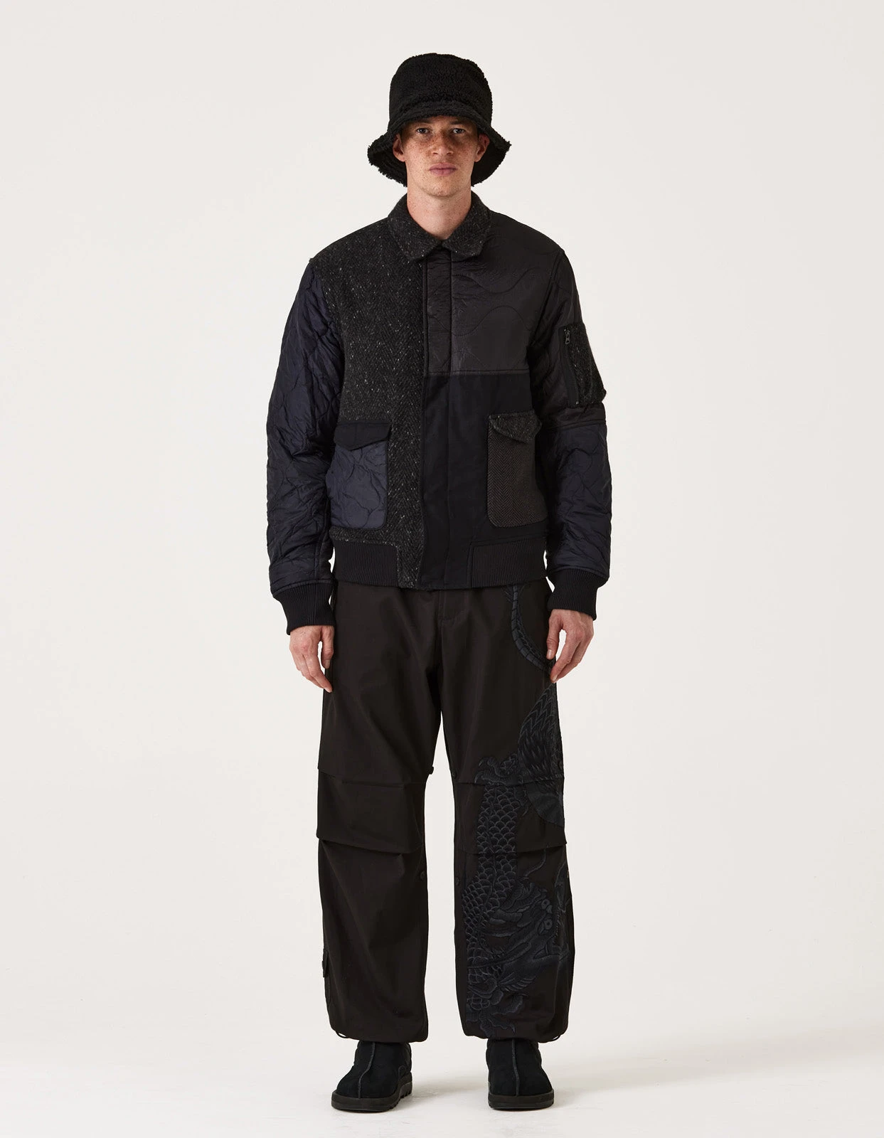 Maharishi 4083 Upcycled A2 Flight Jacket Black 2 Maharishi 4083 Upcycled A2 Flight Jacket Black - Image 2