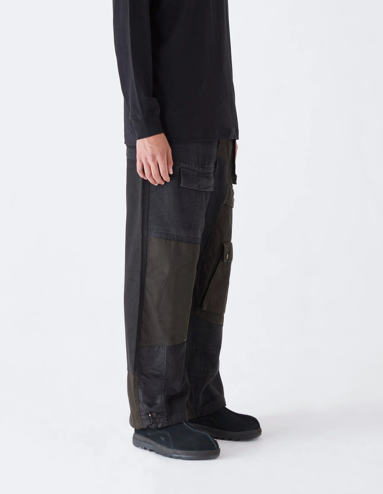 Maharishi 4277 Upcycled M65 Loose Cargo Pants Black O/D 3 Maharishi 4277 Upcycled M65 Loose Cargo Pants Black O/D - Image 3