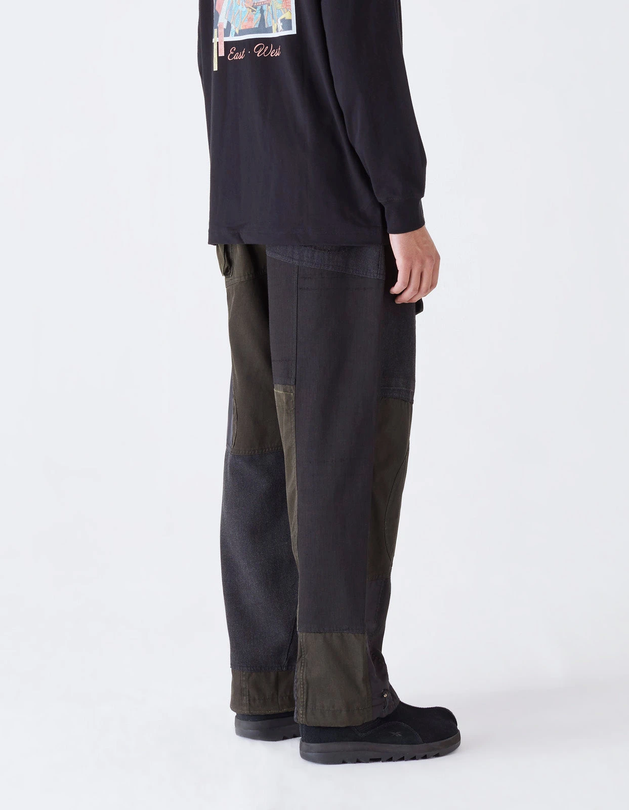 Maharishi 4277 Upcycled M65 Loose Cargo Pants Black O/D 4 Maharishi 4277 Upcycled M65 Loose Cargo Pants Black O/D - Image 4