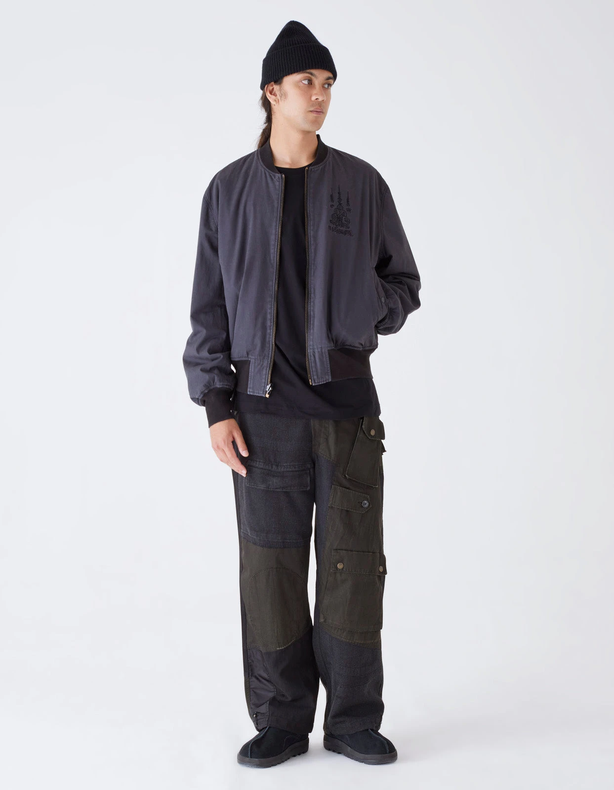 Maharishi 4277 Upcycled M65 Loose Cargo Pants Black O/D 7 Maharishi 4277 Upcycled M65 Loose Cargo Pants Black O/D - Image 7