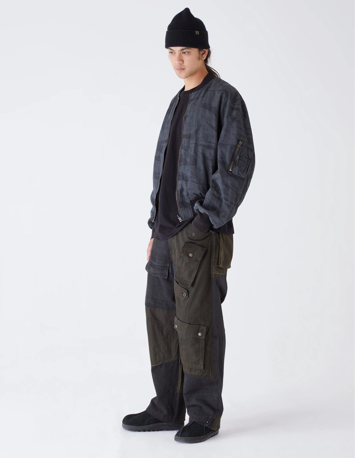 Maharishi 4277 Upcycled M65 Loose Cargo Pants Black O/D 9 Maharishi 4277 Upcycled M65 Loose Cargo Pants Black O/D - Image 9