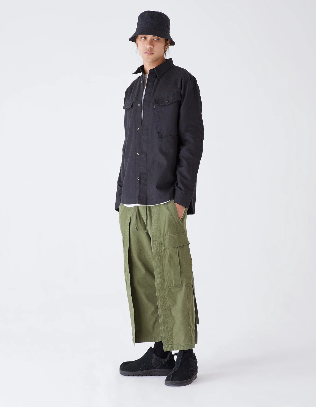 Maharishi 7028 MILTYPE Organic Custom Shirt Black 2 Maharishi 7028 MILTYPE Organic Custom Shirt Black - Image 2