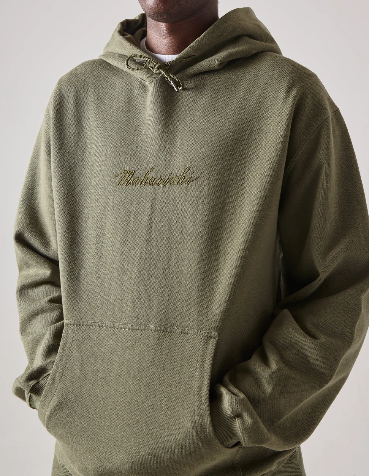 4622 Maharishi Organic Hooded Sweat Olive 2 4622 Maharishi Organic Hooded Sweat Olive - Image 2