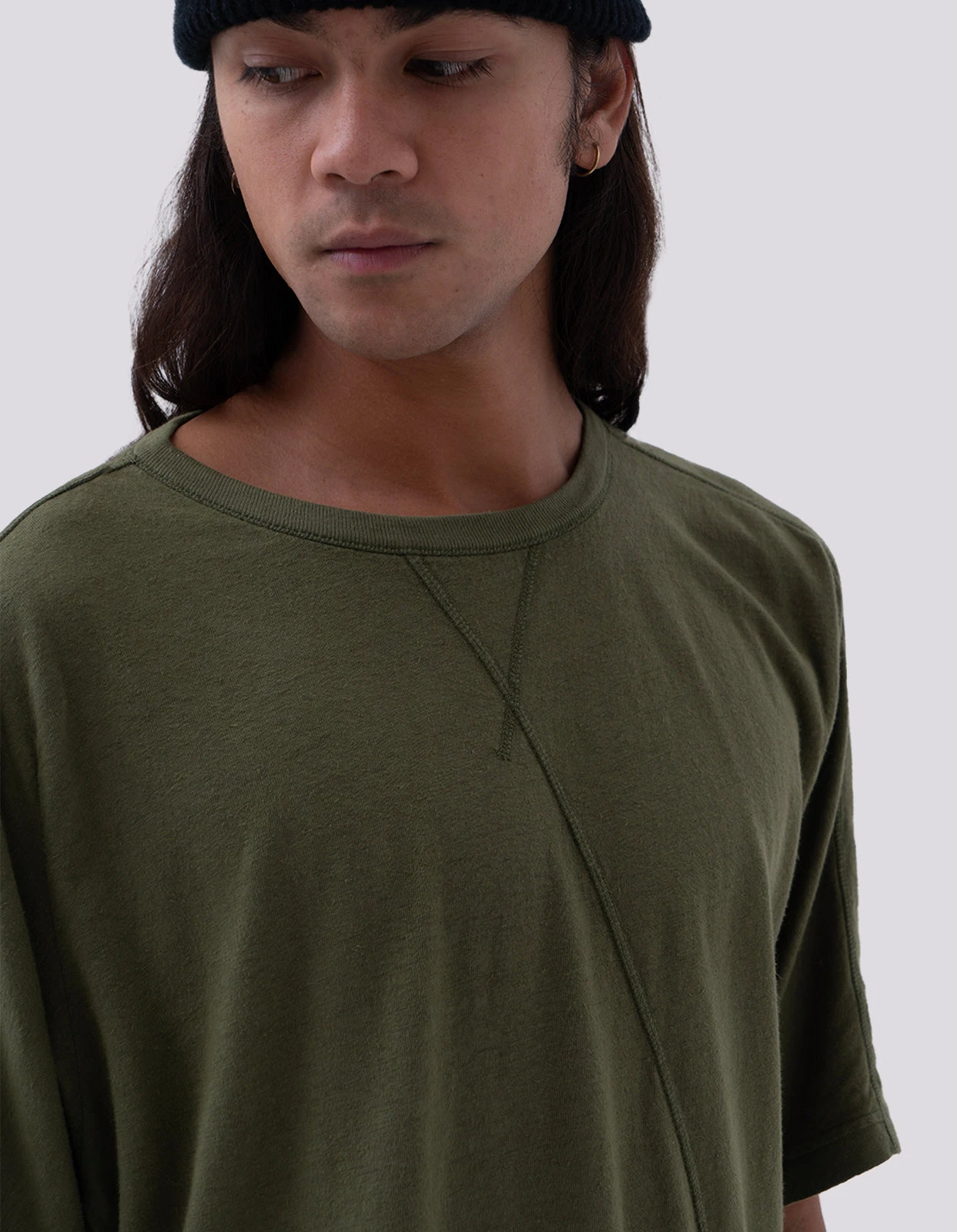 Maharishi 5000 Kesagiri Hemp Oversized T-Shirt Olive OG-107F 4 Maharishi 5000 Kesagiri Hemp Oversized T-Shirt Olive OG-107F - Image 4