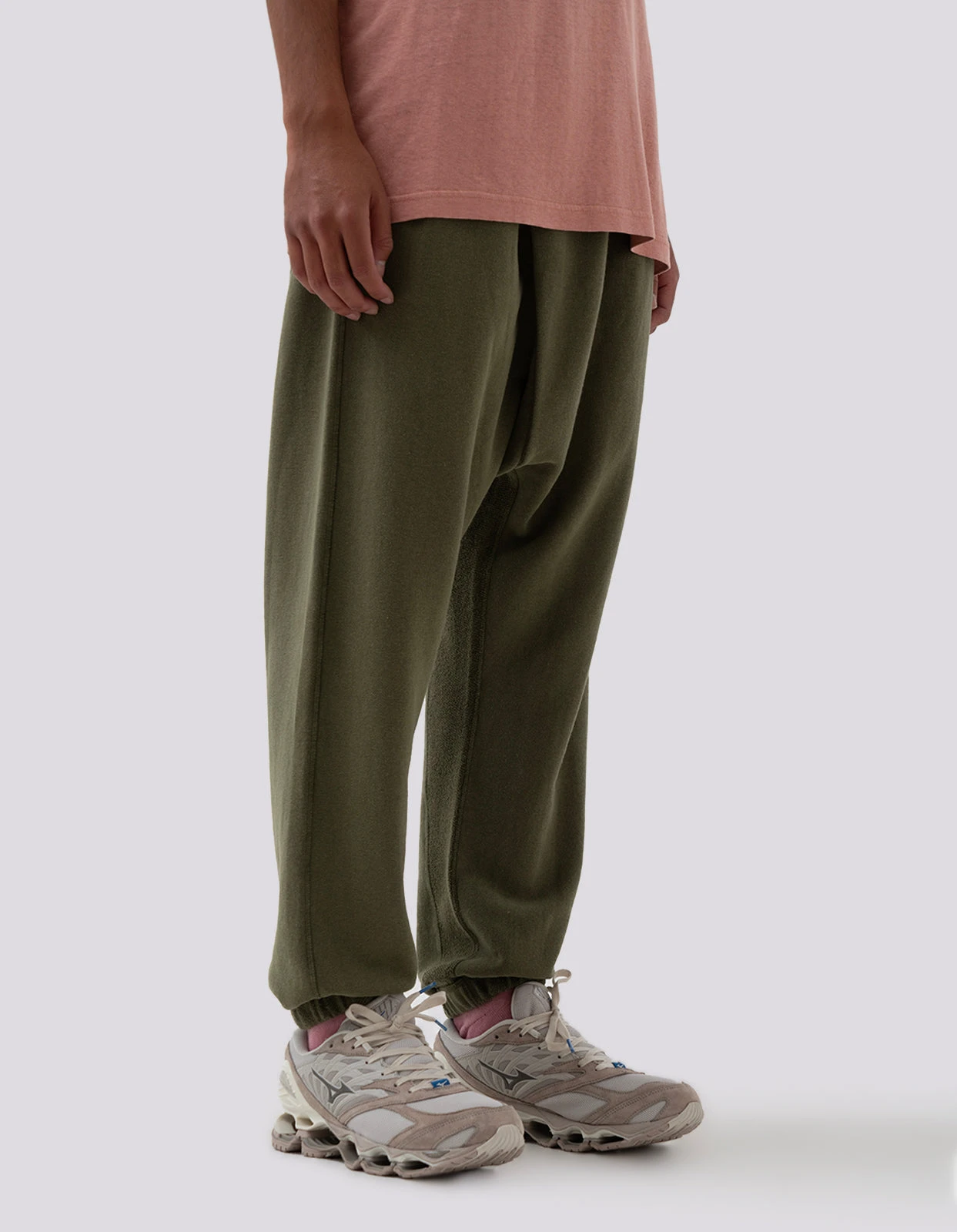 Maharishi 5003 Kesagiri Hemp Low Sweatpants Olive OG-107F 3 Maharishi 5003 Kesagiri Hemp Low Sweatpants Olive OG-107F - Image 3