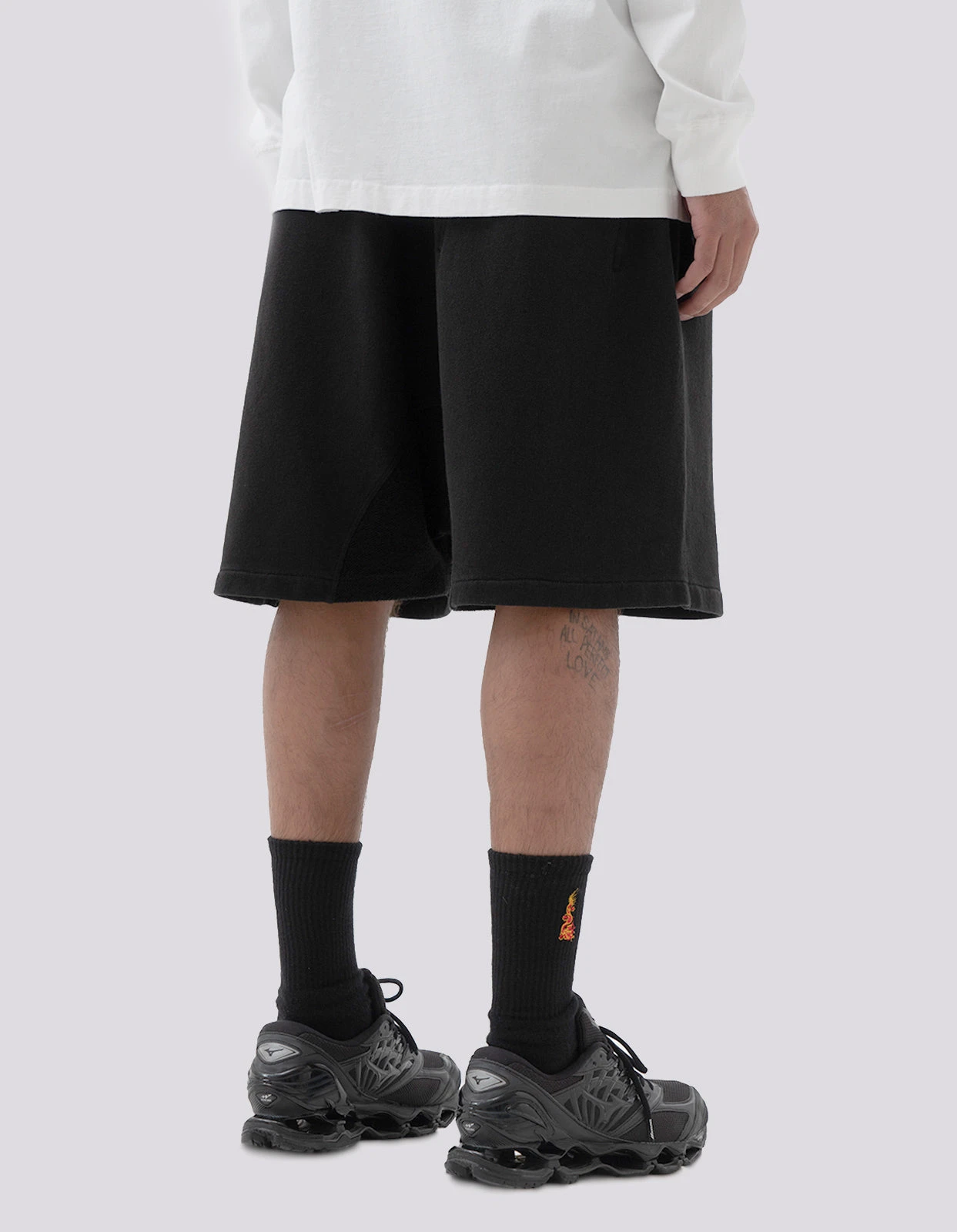 Maharishi 5004 Kesagiri Hemp Sweat Shorts Black BLK-108F 4 Maharishi 5004 Kesagiri Hemp Sweat Shorts Black BLK-108F - Image 4