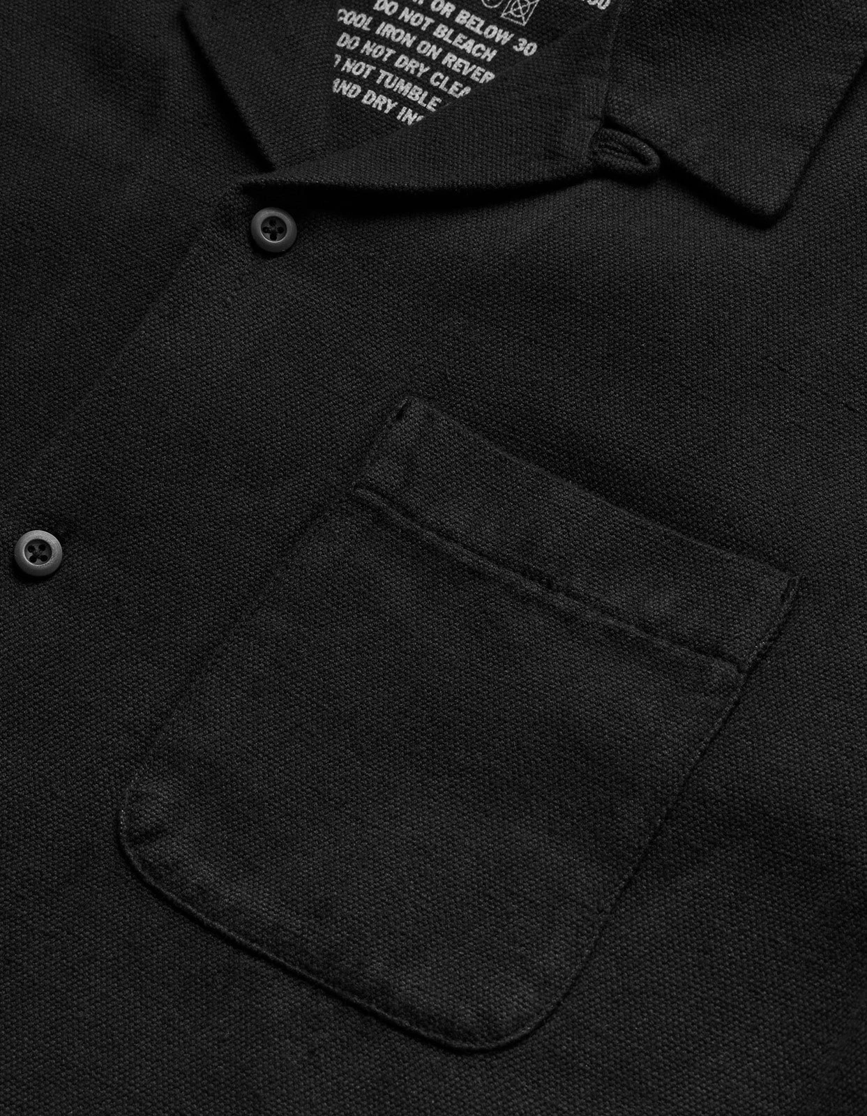 Maharishi 5005 Hemp Camp Collar Shirt Black 8 Maharishi 5005 Hemp Camp Collar Shirt Black - Image 8