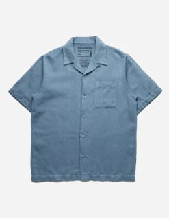 Maharishi 5005 Hemp Camp Collar Shirt Subdued Blue