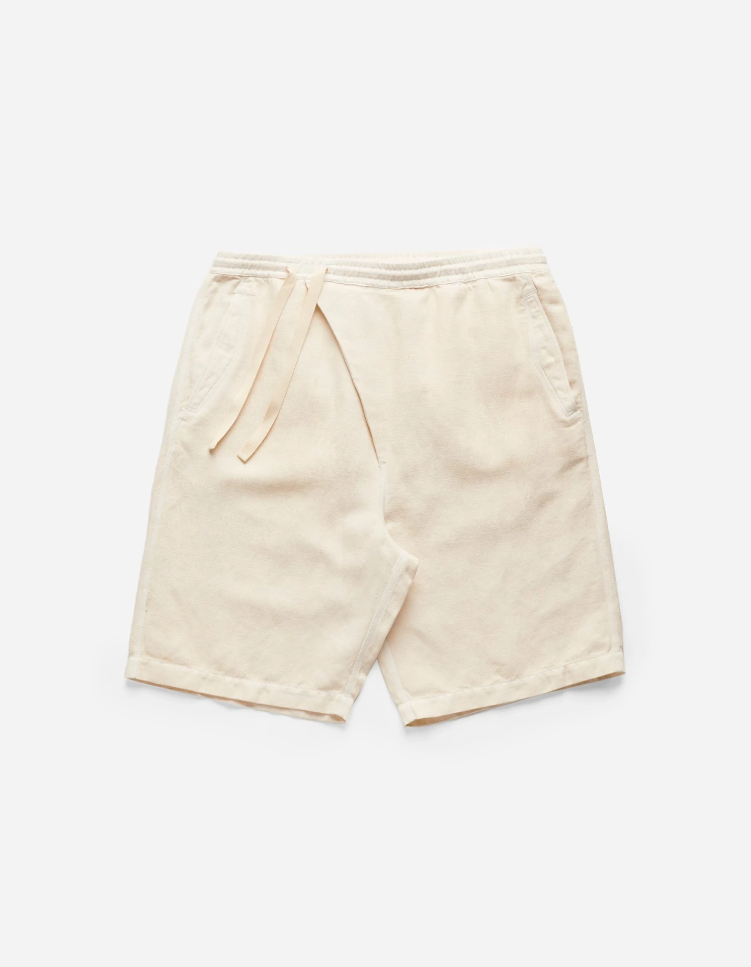 Maharishi 5007 Hemp Asym Loose Track Shorts Ecru 1 Maharishi 5007 Hemp Asym Loose Track Shorts Ecru